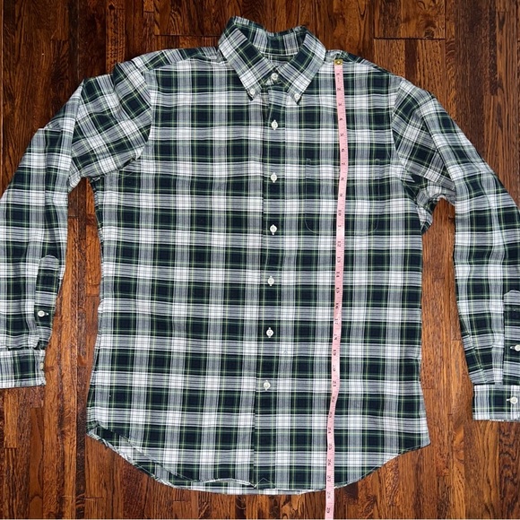 POLO RALPH LAUREN Plaid Button Down Long Sleeve Shirt in Navy/Green Size Medium - Picture 4 of 11